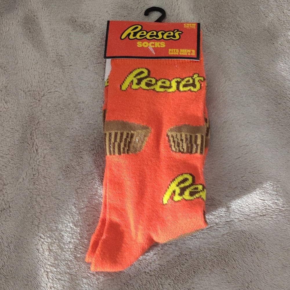 Reese's Orange Casual Socks for Men